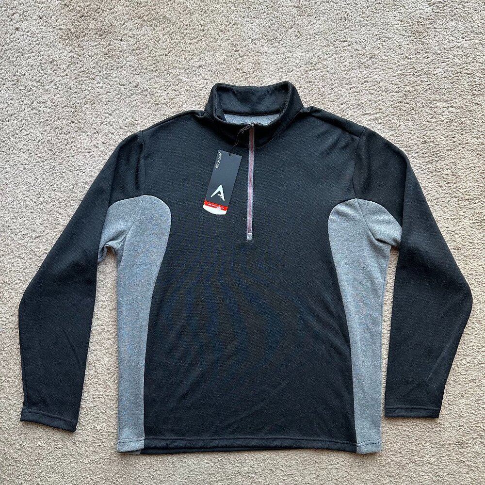 Antigua Sweater Mens Large 1/4 Zip Mock Neck Fleece NWT PRF 72 Pullover